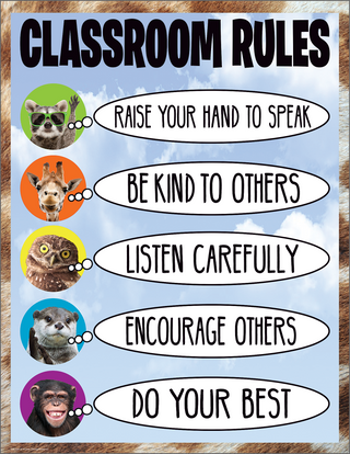 Go Wild Animals Classroom Rules Chart