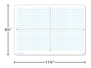 Double-Sided Coordinate Plane Dry-Erase Boards (10 Pack)