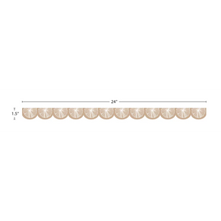 Natural Poms Scalloped Magnetic Border