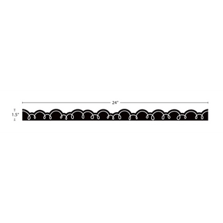 Black with White Squiggles Magnetic Border