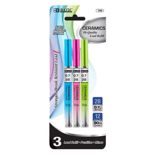 BAZIC 12 Ct. 0.7 mm Ceramics High-Quality Mechanical Pencil Lead (3/Pack)