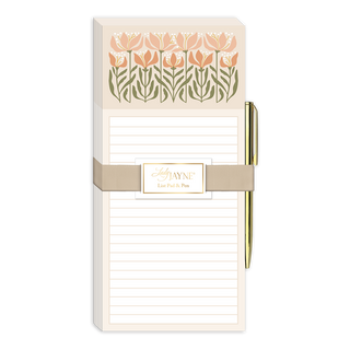FLOWER MARKET LILY MAGNETIC LIST PAD WITH PEN