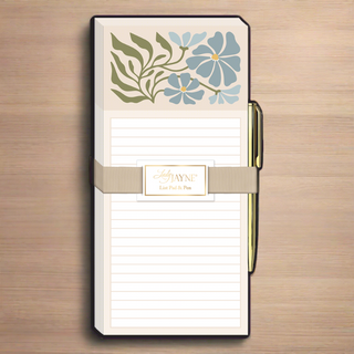 FLOWER MARKET ASTER MAGNETIC LIST PAD WITH PEN