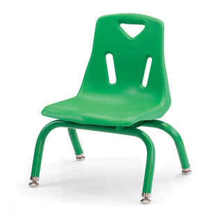 Berries Stacking Chair - Powder-Coated Legs - Green