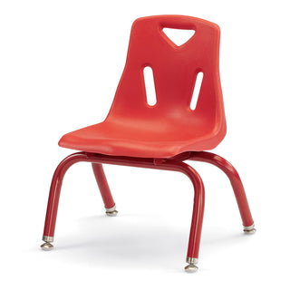 Berries Stacking Chair - Powder-Coated Legs - Red