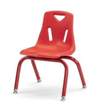 Berries Stacking Chair - Powder-Coated Legs - Red