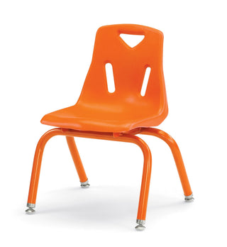Berries Stacking Chair - Powder-Coated Legs - Orange