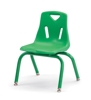 Berries Stacking Chair - Powder-Coated Legs - Green