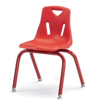 Berries Stacking Chair - Powder-Coated Legs - Red