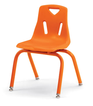 Berries Stacking Chair - Powder-Coated Legs - Orange