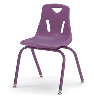 Berries Stacking Chair - Powder-Coated Legs - Purple
