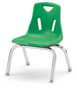 Berries Stacking Chair - Chrome-Plated Legs - Green