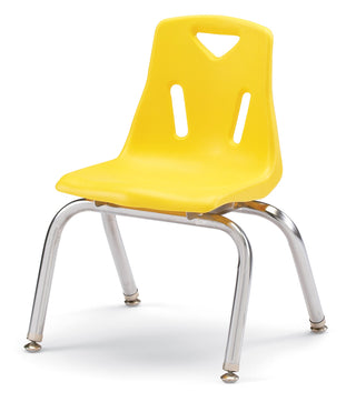 Berries Stacking Chair - Chrome-Plated Legs - Yellow