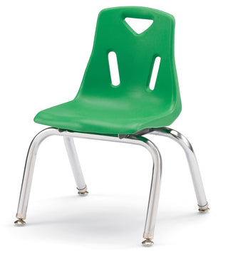 Berries Stacking Chair - Chrome-Plated Legs - Green