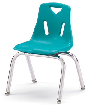 Berries Stacking Chair - Chrome-Plated Legs - Teal