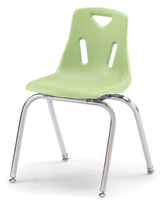Berries Stacking Chair - Chrome-Plated Legs - Key Lime