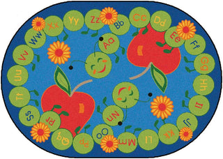 ABC Caterpillar Rug - 6'9" x 9'5" Oval