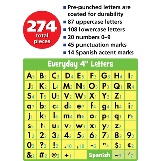 Colorful 4" Everyday Letters Combo Pack