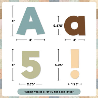 Calming Colors 4" Everyday Letters Combo Pack