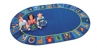 A to Z Animals! Rug - 6'9" x 9'5" Oval