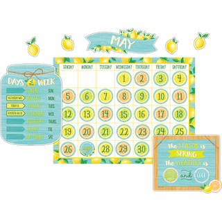 Lemon Zest Calendar Bulletin Board Set(C)