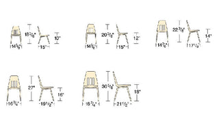 9000 Series 4-Leg Stacking Chair