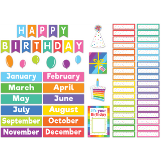 Colorful Happy Birthday Mini Bulletin Board