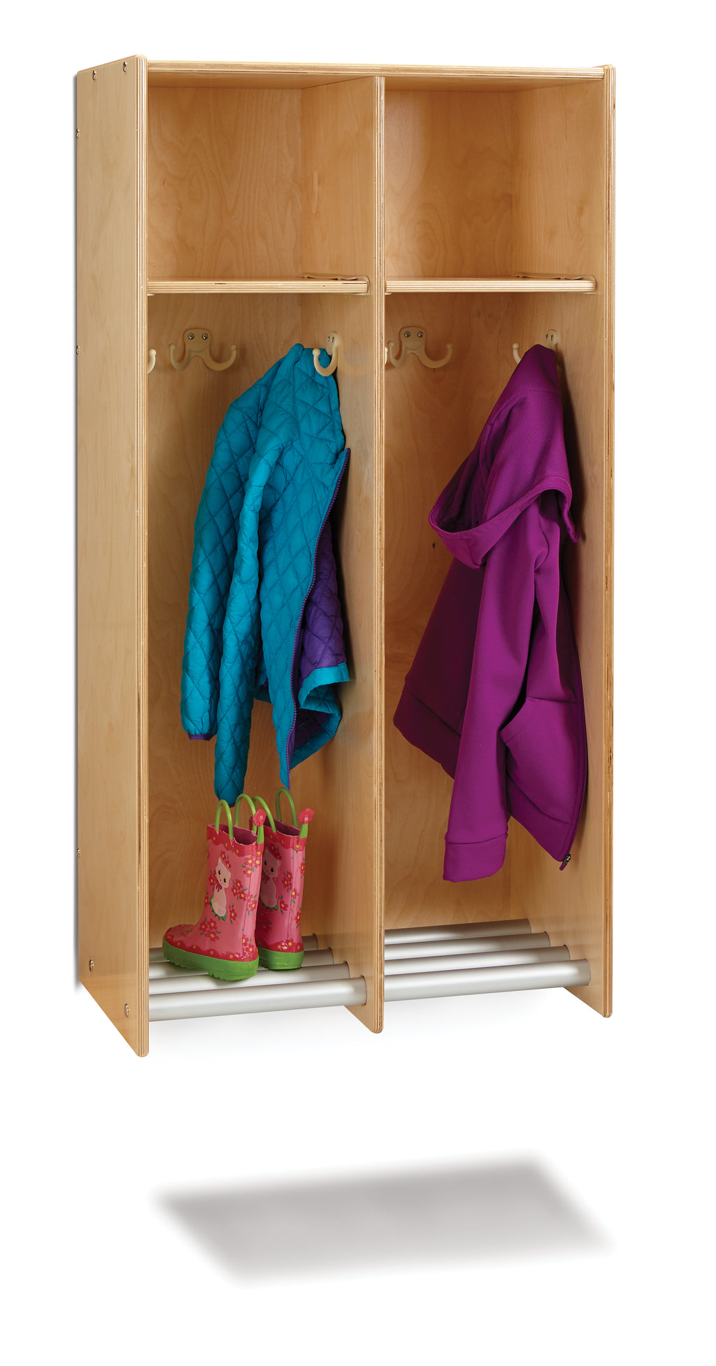 Jonti-Craft 2 Section Hanging Locker - without Tubs – CM School Supply