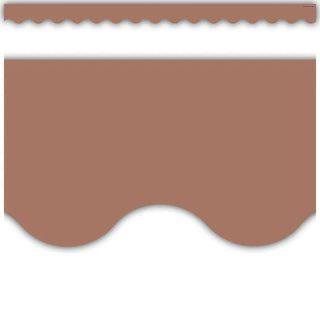 Mocha Scalloped Border Trim