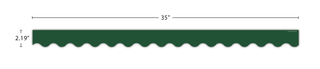Pine Green Scalloped Border Trim