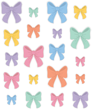 Pastel Bows Accents - Assorted Sizes