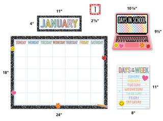 Cool for School Calendar Bulletin Board Set