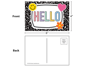 Cool for School Hello Postcards