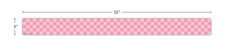 Cool for School Pink Checkers Straight Border Trim