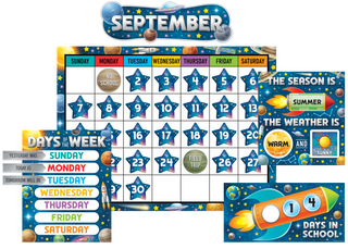 Outer Space Crew Calendar Bulletin Board