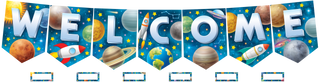 Outer Space Crew Pennants Welcome Bulletin Board