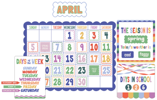 Color Crush Calendar Bulletin Board