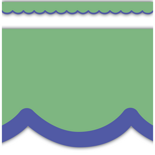 Color Crush Green with Blue Scallops Die-Cut Border Trim