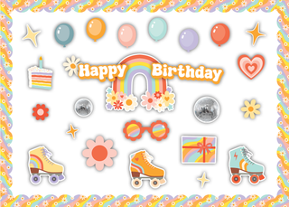 Roller Disco Birthday Create & Decorate Quick Kit