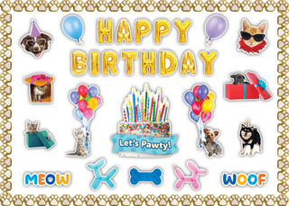 Cats and Dogs Happy Birthday Create & Decorate Quick Kit