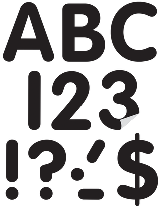 Black 4" Classic Self-Adhesive Letters Uppercase
