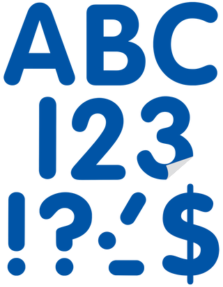 Blue 4" Classic Self-Adhesive Letters Uppercase
