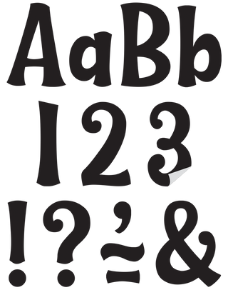 Black 4&quot; Wild Whimsy Self-Adhesive Letters Combo Pack