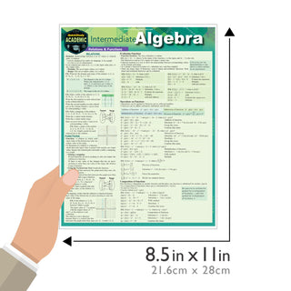 QuickStudy | Intermediate Algebra Laminated Study Guide