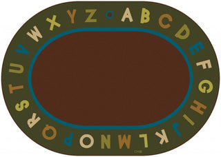 Alphabet Circletime Carpet Oval Nature Colors