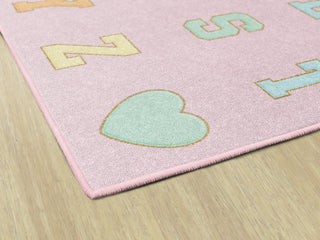 Pink Pastel Alphabet Criss Cross Applesauce Rug By Schoolgirl Style