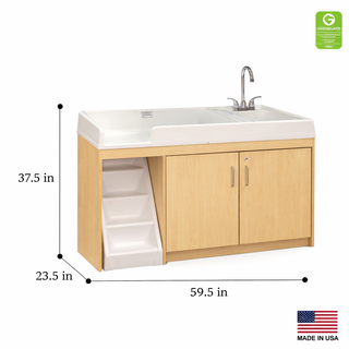 Toddler Changing Table With Sink and Stairs