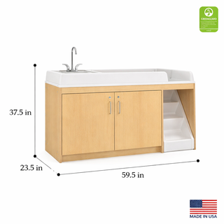 Toddler Changing Table With Sink and Stairs