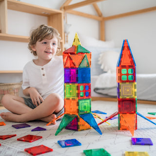 Learn and Grow Magnetic Tiles - Builders Pack (110 Piece)