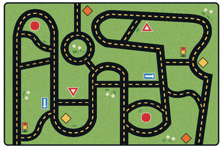 Drive & Play Accent Classroom Rug, Rectangle 3' x 4'6"
